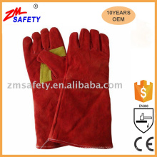 Red Cow Split Leather Welding Gloves